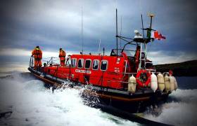 Clifden RNLI’s all-weather lifeboat on exercise