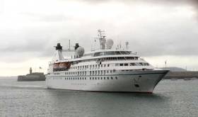 The small cruise ship Star Legend (212 guests) arrives into Dun Laoghaire Harbour