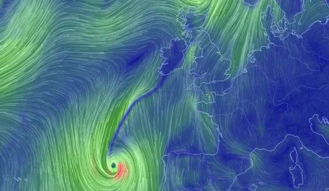 Storm Ophelia approaches Ireland. Scroll down for animation and a website link to check on the track to Irish shores