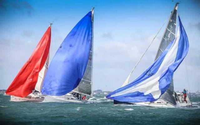 Breezy sailing for J109s at the 2017 DBSC Turkey Shoot Series on Dublin Bay
