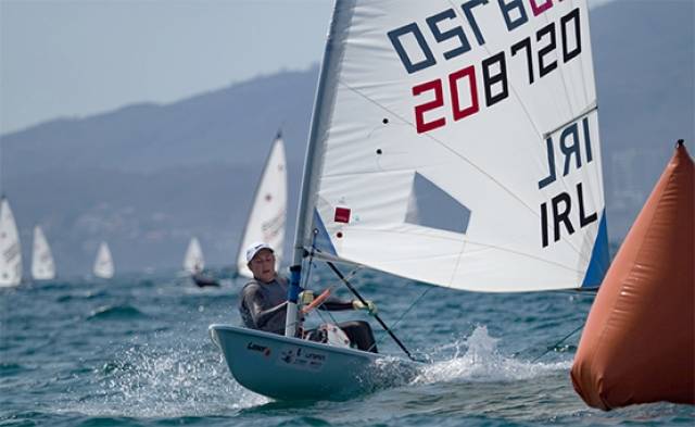 Annalise Murphy leads the silver fleet in Mexico