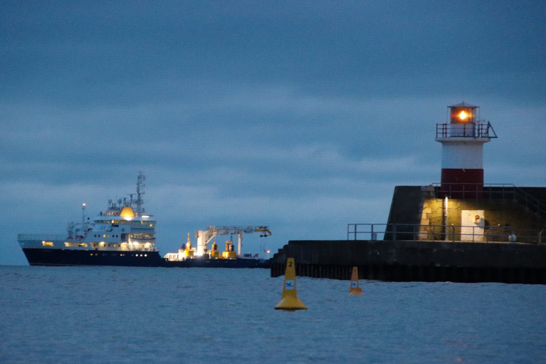 Discontinue DGPS: After careful consideration of results of a comprehensive user consultation process, the General Lighthouse Authorities for UK and Ireland (Irish Lights) have concluded their Differential Global Positioning System (DGPS) is no longer required and have made the decision that the system be discontinued from 31 March 2022. Above Irish Lights aids to navigation vessel ILV Granuaile off the pierhead of Wicklow Port.