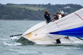 A 1720 sportsboat competitor deals with the gusty conditions for the first races of RCYC&#039;s Autumn League. Scroll down for gallery