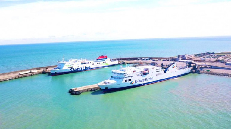 Sunny South-East: Rosslare Europort where AFLOAT adds is Stena Line&#039;s ropax Stena Horizon serving Cherbourg and newcomer rival to the Wexford port, Brittany Ferries, whose Kerry (also ropax) in March was to have launched a new service to Roscoff, however advise from Irish and France governments due to Covid-19 prevented the launch, though the &#039;économie&#039; branded route is rescheduled to start this month (a fortnight from today, Monday 15 June). A third operator, Irish Ferries (likewise of Stena) also runs a route to Pembrokeshire, south Wales. Irish Ferries abandoned their services to Roscoff/Cherbourg in favour of basing W.B. Yeats on the Dublin-Holyhead/Cherbourg routes, the latter currently served by ropax Epsilon.