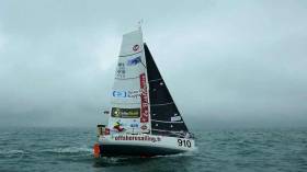 Tom Dolan – his resilience, skill and determination in pulling himself up from 56th to 11th in the current Stage 1 of the Mini Transat 2017 has become one of the highlights of the race.