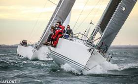 Liam Shanahan&#039;s Ruth at the start of the 2017 D2D on Dublin Bay