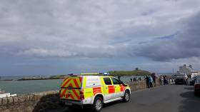 Dun Laoghaire Coastguard on scene at Dalkey Island in the search for people stranded at the Muglins Rocks