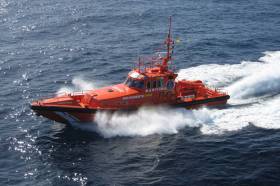 Galician SAR vessel Salvamar Alioth, which picked up the three crew from the stricken Sujo in the early hours of Friday morning