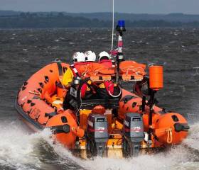 The Lough Derg lifeboat, with helm Ger Egan, Owen Cavanagh and Delia Ho on board located the vessel