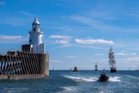 Pierhead at Blyth, the UK port in north-east England hosted the North Sea Tall Ships Race regatta&#039;s Parade of Sail, followed by the 500nm leg to Gothenburg, Sweden