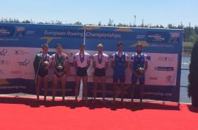 Ireland (Paul and Gary O&#039;Donovan), France and Italy on the medal podium.