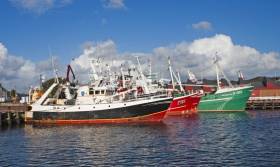Trawlers in Killybegs, one of Ireland&#039;s six fishery harbour centres