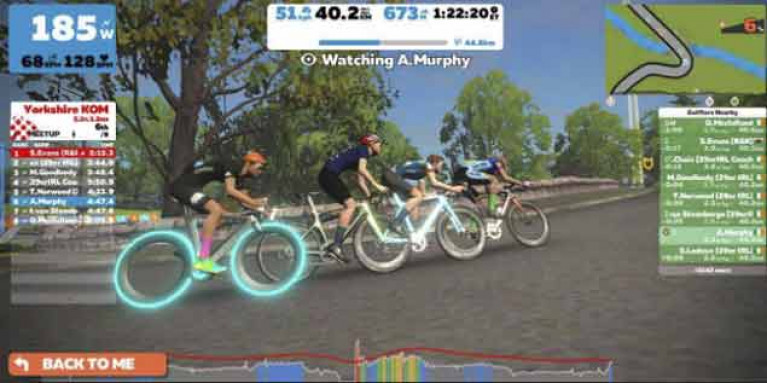 The 29er crews were joined by Annalise Murphy on the virtual cycle