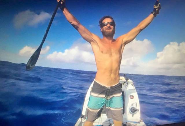 Chris Bertish crossed the Atlantic from Morocco to the Caribbean on his custom-made paddle board in 93 days