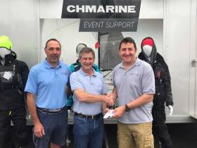 At the official announcement of CH Marine continued sponsorship of the Irish Laser Association were (from left) Ed Rice, event coordinator, Nick Bendon of CH Marine and class treasurer, Nick Walsh