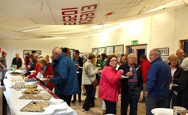 Calves Week 2016 regatta opened with a reception provided by local producers for the 74–boat fleet