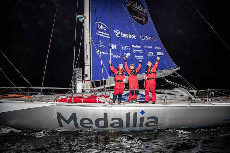 Medallia and crew including Belfast's Mikey Ferguson post race