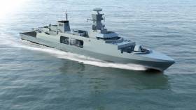 An impression of Cammell Laird BAE Systems &#039;Leander&#039; frigate underway at sea