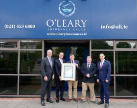 Anthony O’Leary, Managing Director O’Leary Insurance Group, Ronan Goggin Managing Director O’Leary Life, Mike Walsh O’Leary Life - Sovereigns Cup Regatta Director, Dave Sullivan Vice Commodore Kinsale Yacht Club &amp; Brian Goggin Director O’Leary Life