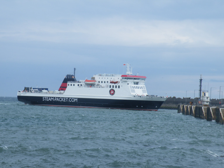 The Isle of Man Steam Packet reported big losses during the first year of the Covid19 pandemic. Above the operator&#039;s main ferry, the ropax Ben-My-Chree entering Douglas Harbour. 