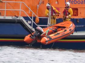 Portrush RNLI’s all-weather lifeboat crew deploy the vessel’s Y boat