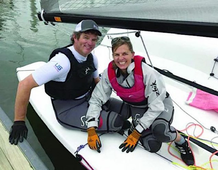 Irish Commodore's Cup sailor Geoff Ewenson with his wife Mary