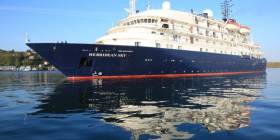 Hebridean Sky, the newest addition to Noble Caledonia&#039;s high-end luxury small ship cruise fleet (incl river cruise vessels) is to make a third and final call to Waterford City Quays