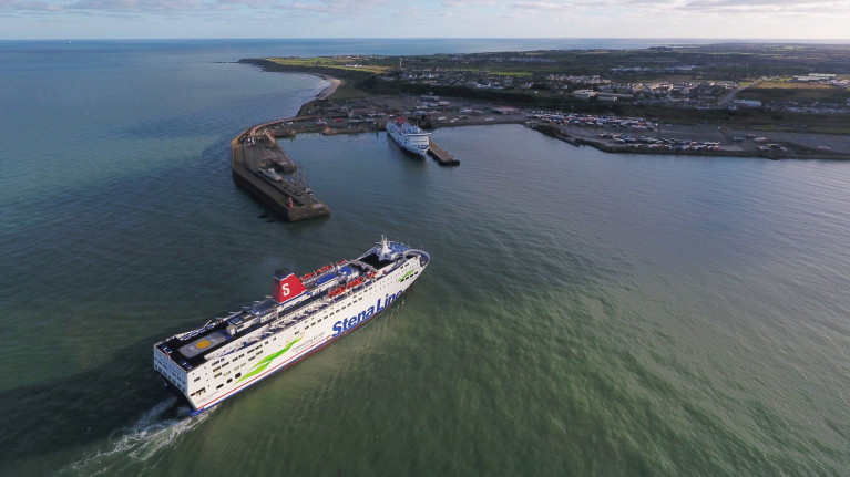 Irish hauliers have been bypassing ports in Wales because of Brexit, say industry leader. Above the Fishguard-Rosslare route serving Stena Europe, AFLOAT adds the ferry&#039;s name given post-Brexit is somewhat ironic. The ferry is seen arriving this morning to the &#039;Europort&#039; in Co. Wexford from where a rapid rise in ro-ro direct routes/services to the continental mainland have arisen in recent months. 