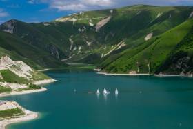 Kezenoy-am, which lies mostly in Chechnya, is also the deepest lake in the Caucasus Mountains