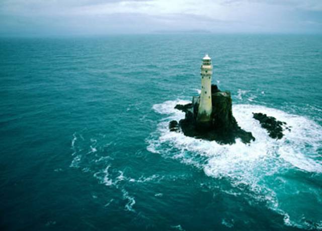 The lone sentinel. The Fastnet Rock in average Atlantic conditions. Monday’s record there of winds of 191 km/h will have created sea turmoil beyond imagination