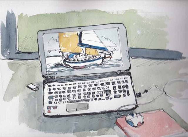 Artist Pete Hogan says he seems to have become a virtual sailor, thanks to the internet