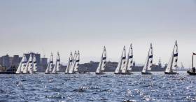 The Paralympic Sonar fleet raced only one of two races yesterday
