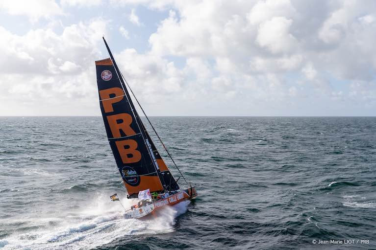 Kevin Escoffier was racing in third place in the Vendée Globe