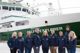 The GO-SHIP team in Galway getting ready for their expedition on the RV Celtic Explorer
