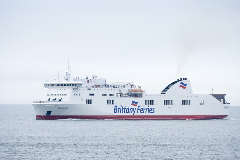 Hauliers say French travel ban exposes lack of capacity on direct ferries to mainland EU. Above adds Afloat is Brittany Ferries ro-ro freight-orientated passenger ferry (ropax) Connamara which is berthed today in Rosslare Europort operating albeit the routine service to Spain via Bilbao. 