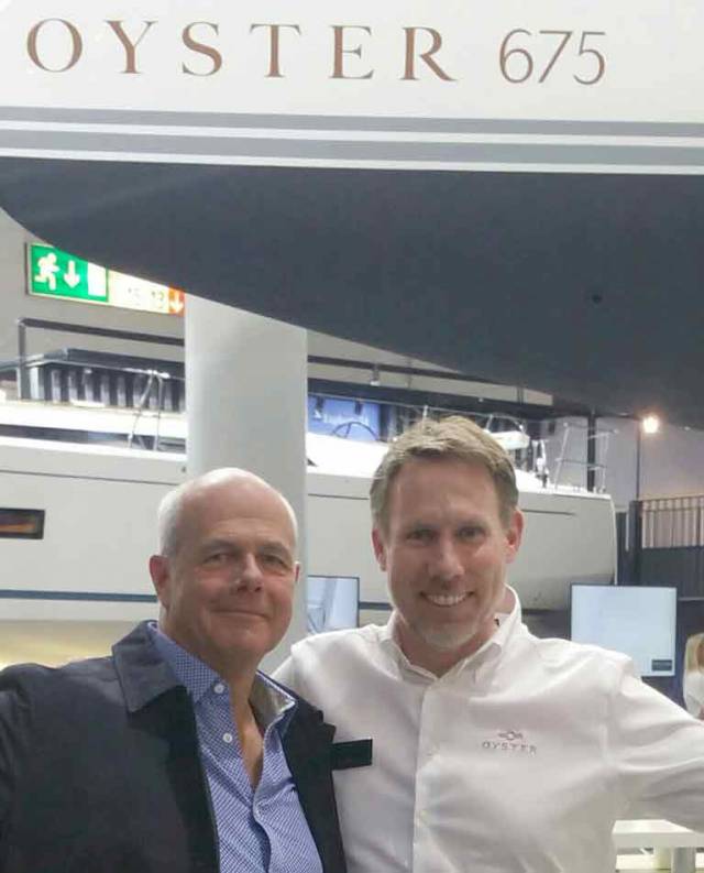 Ian O'Meara (left) with Paul Adamson of Oyster Yachts