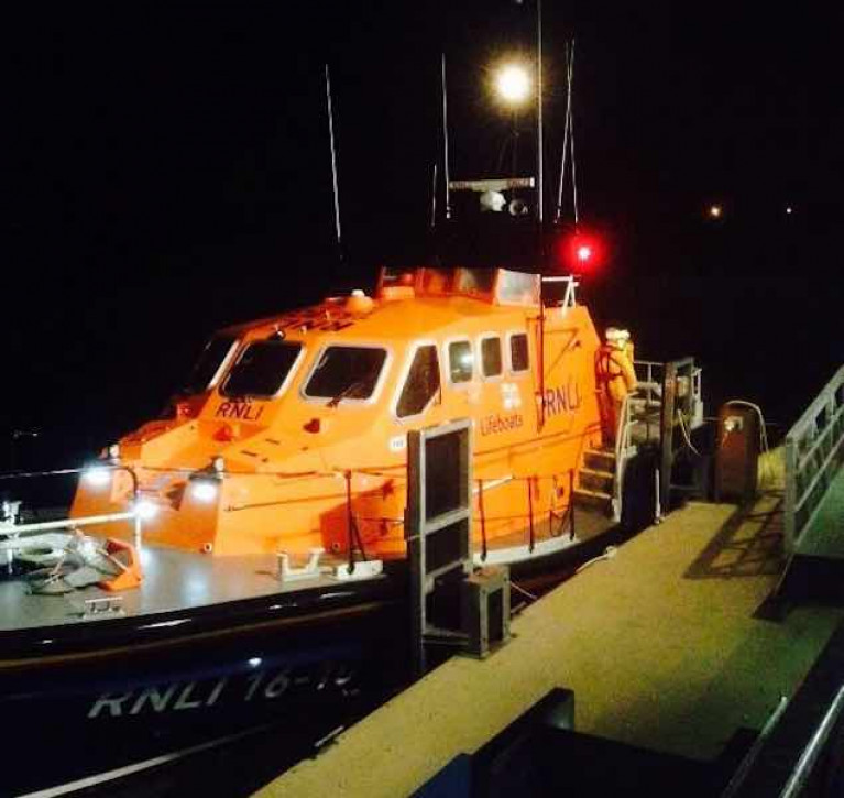 Baltimore RNLI preparing to depart the lifeboat station