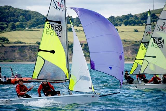 RS Feva racing at Greystones Sailing Club this week attracted a fleet of 38–boats, a big improvement on 2015