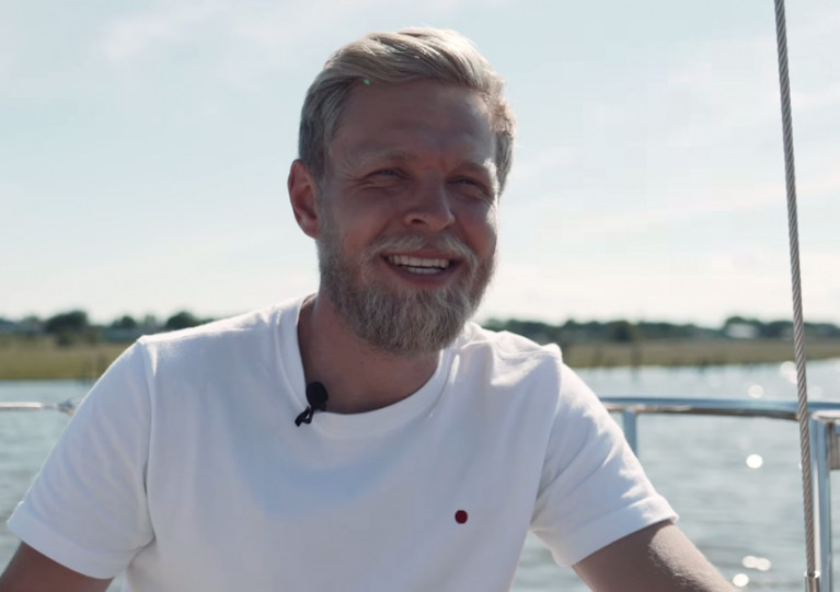 Kevin Magnussen (also below) extols the virtues of X-Yachts