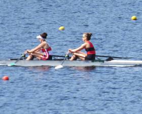 The new Ireland lightweight double of Denise Walsh (Skibbereen) and Margaret Cremen (Lee) proving themselves at the Ireland trial.  