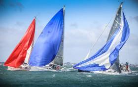 Breezy sailing for J109s at last year&#039;s DBSC Turkey Shoot Series on Dublin Bay