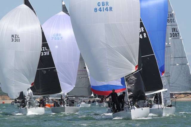 The fleet competing at the 2018 Quarter Ton Cup