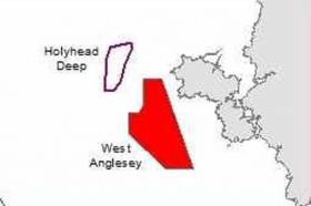 The proposed zones for tidal energy off Anglesey, north Wales. 