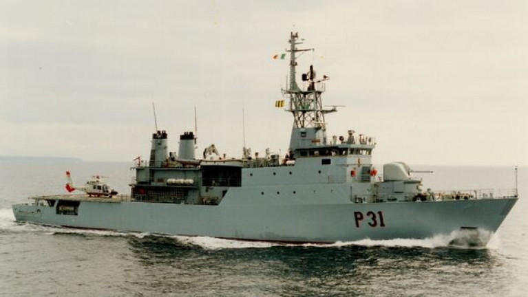 Flagship: It will be the Department of Defence, not the Naval Service, which will decide what happens to the LÉ Eithne (seen above with a helicopter during the HPV's early career). 