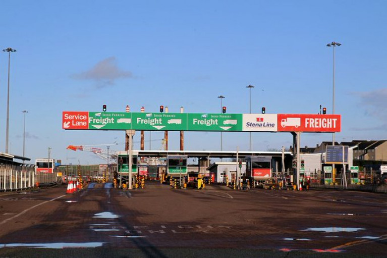 The past couple of years have been seismic for the port of Holyhead, which Stena Line owns and operates. Above, Afloat adds the freight check-in booths including those for rival operator, Irish Ferries at the north Wales port on Anglesey.  