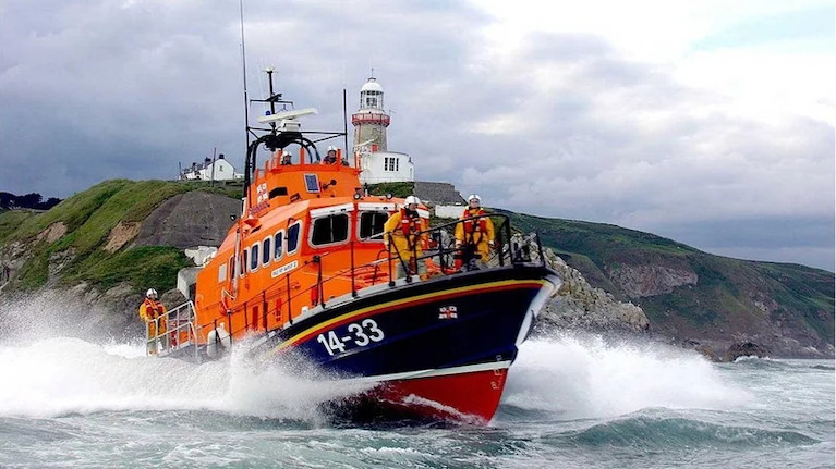 Howth RNLI launched the all-weather lifeboat off the Baily lighthouse on Dublin Bay