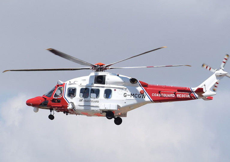 File image of a HM Coastguard SAR helicopter