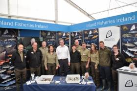 Minister Kyne with the Inland Fisheries Ireland team at the recent Ploughing Championships