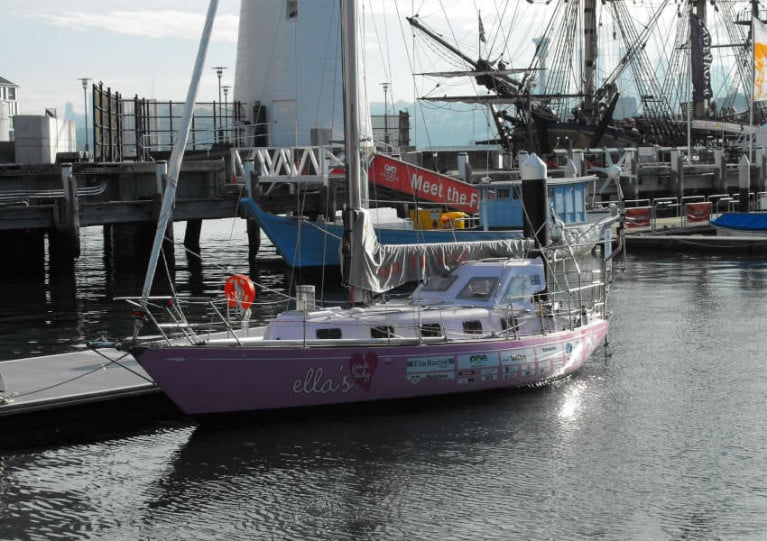 Ella’s Pink Lady in Sydney after Jessica Watson’s solo circumnavigation