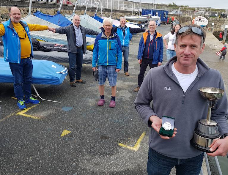 Noel Butler with his NYC 150th medal and Leinster Trophy at the DMYC